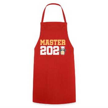 Master 2026 Graduation Graduation - Cooking Apron - red - Front - AI Model Male 185 dark (185cm)