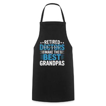 Médecins retraités : les meilleurs grands-pères - Tablier de cuisine - noir - Devant - AI Model Male 185 dark (185cm)