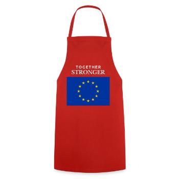 Drapeau européen plus fort ensemble - Tablier de cuisine - rouge - Devant - AI Model Male 185 dark (185cm)