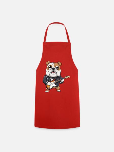 Veste en cuir Bulldog Rock - Tablier de cuisine - rouge