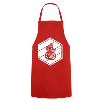 Attention road bike fans, simple statement - Cooking Apron - red - Front - AI Model Male 185 dark (185cm)