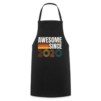 Awesome Since 2020 Retro Vintage Birthday - Cooking Apron - black - Front - AI Model Male 185 dark (185cm)