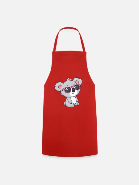 Koala Cool Pink Brille - Kochschürze - Rot