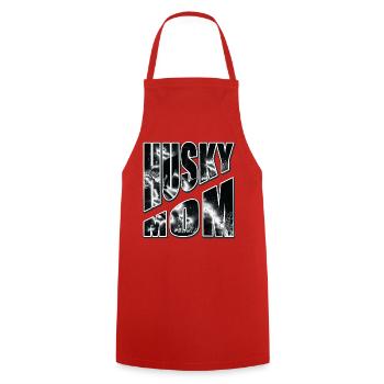 Maman Husky dans Winter Star - Tablier de cuisine - rouge - Devant - AI Model Male 185 dark (185cm)