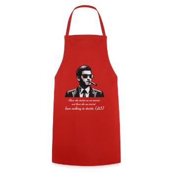 Gangsters noirs avec des cigares : qui décide ? - Tablier de cuisine - rouge - Devant - AI Model Male 185 dark (185cm)