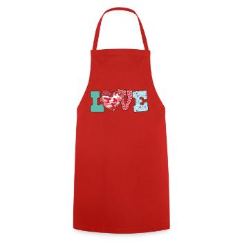 Romance western au cœur d’amour ludique - Tablier de cuisine - rouge - Devant - AI Model Male 185 dark (185cm)