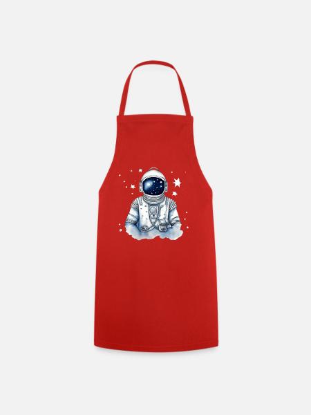 Astronaut im Sternenraum - Kochschürze - Rot