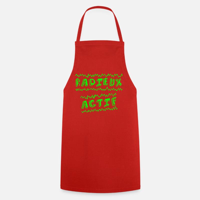 GOODBYE ACTIVE! (happiness) - Cooking Apron - red