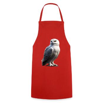 Snowy Owl White Owl Owl Owl Owl Snow Owl - Cooking Apron - red - Front - AI Model Male 185 dark (185cm)
