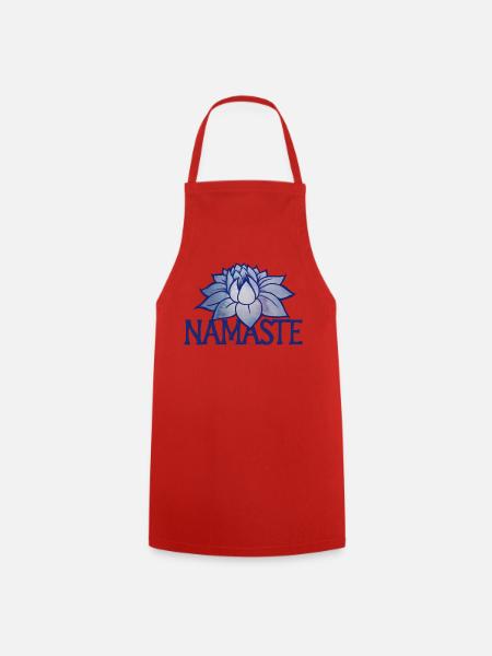 Lotus-Namaste-Blüte - Kochschürze - Rot