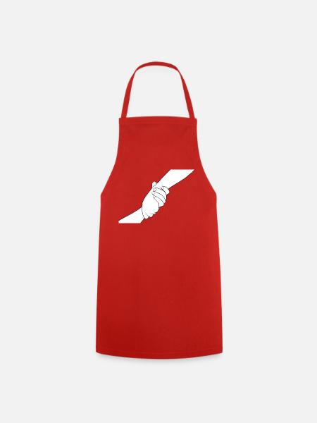 Hands of Connection - Cooking Apron - red