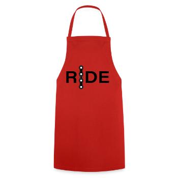 Chain Lines Minimal Design - Cooking Apron - red - Front - AI Model Male 185 dark (185cm)