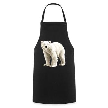 Arktischer Polarbaer Illustration - Kochschürze - Schwarz - Vorne - AI Model Male 185 dark (185cm)