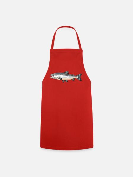 Lachse Lachs - Kochschürze - Rot