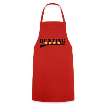 Chasse - Chasseur - Tablier de cuisine - rouge - Devant - AI Model Male 185 dark (185cm)