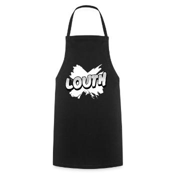 County Louth Ireland - Cooking Apron - black - Front - AI Model Male 185 dark (185cm)