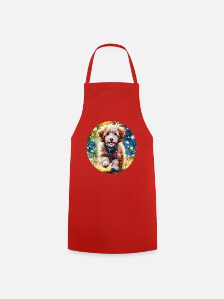 Aussiedoodle in the sunshine - Cooking Apron - red