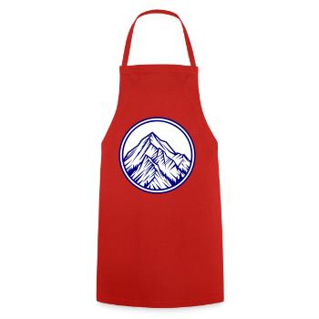 Mountains Symbol Rocks - Cooking Apron - red - Front - AI Model Male 185 dark (185cm)