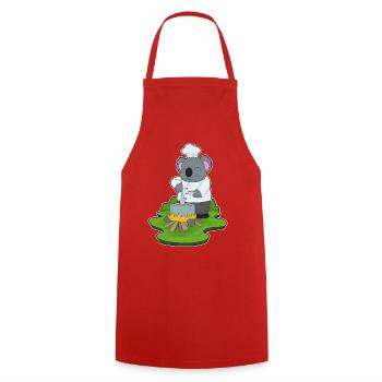 Cuisson en marmite de koala - Tablier de cuisine - rouge - Devant - AI Model Male 185 dark (185cm)