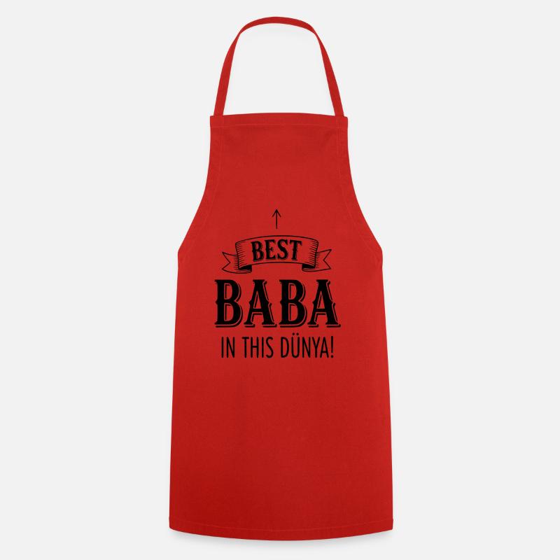 Best Baba in this Dünya - Bester Vater Geschenk - Kochschürze - Rot