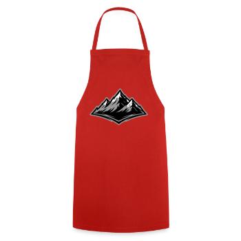 Berge Symbol Alpen - Kochschürze - Rot - Vorne - AI Model Male 185 dark (185cm)