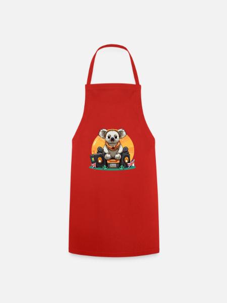 Koala DJ Boombox RetroVibe - Kochschürze - Rot