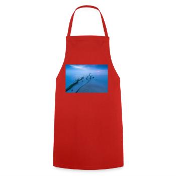 Blue hour sur la plage ouest - Tablier de cuisine - rouge - Devant - AI Model Male 185 dark (185cm)