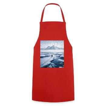 But Why Penguin Meme Existential Sad Humor Mood - Cooking Apron - red - Front - AI Model Male 185 dark (185cm)