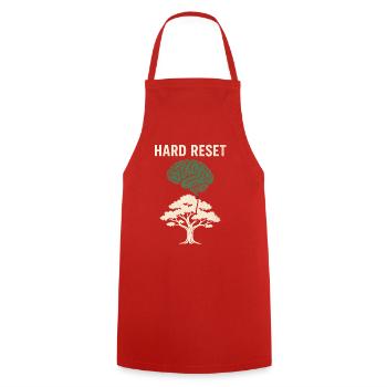 Digital detox close to nature - Cooking Apron - red - Front - AI Model Male 185 dark (185cm)