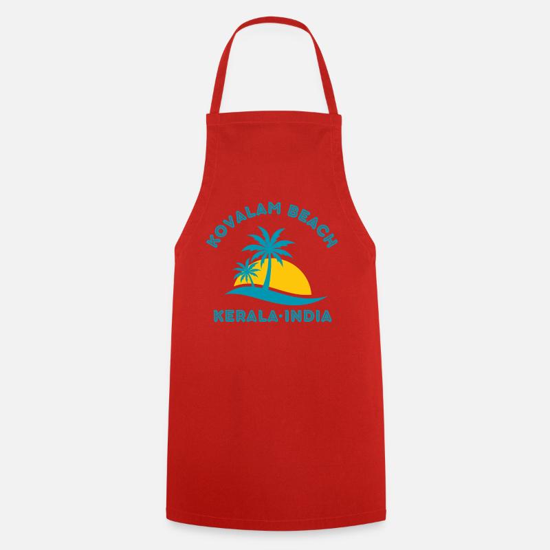 Kovalam Beach Kerala Sunset - Cooking Apron - red