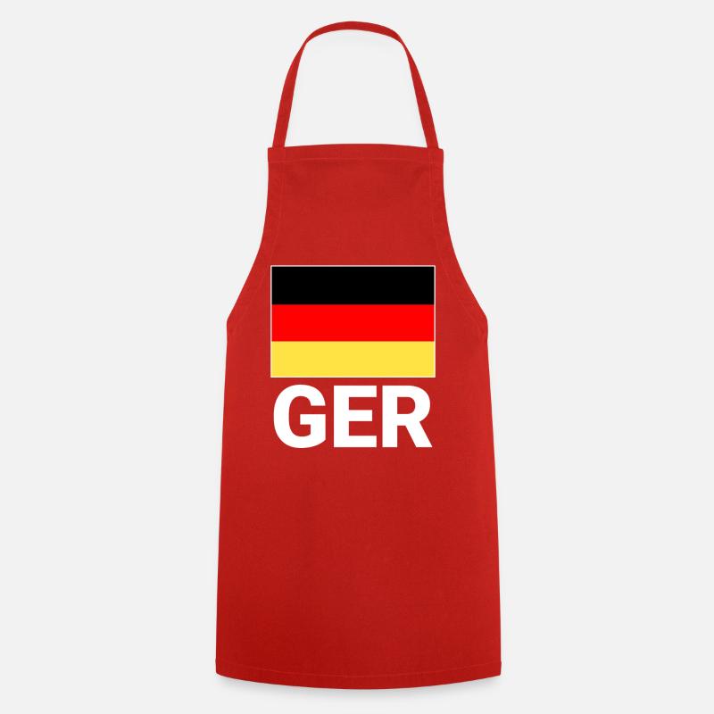 Germany flag with CEFR abbreviation - Cooking Apron - red