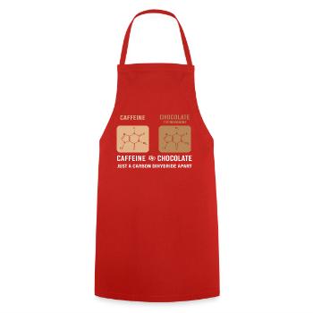 Chemistry Science Physics Laboratory Structural Formula - Cooking Apron - red - Front - AI Model Male 185 dark (185cm)