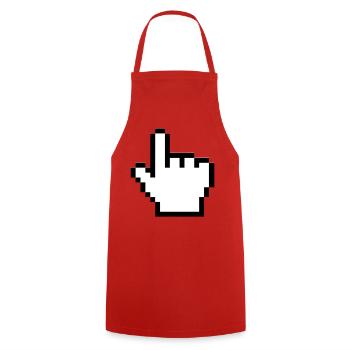 Original mouse hand - Cooking Apron - red - Front - AI Model Male 185 dark (185cm)