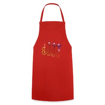 Unicycle | Unicycling Freestyle - Cooking Apron - red - Front - AI Model Male 185 dark (185cm)