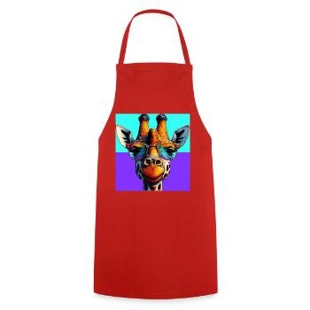 girafe - Tablier de cuisine - rouge - Devant - AI Model Male 185 dark (185cm)