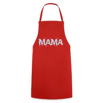 Mom Lettering - Mother's Day - Cooking Apron - red - Front - AI Model Male 185 dark (185cm)