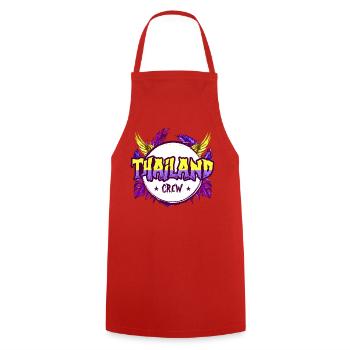Équipe thaïlandaise colorée - Tablier de cuisine - rouge - Devant - AI Model Male 185 dark (185cm)