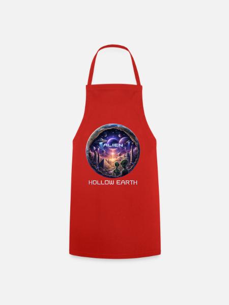 Alien Hollow Earth - Kochschürze - Rot