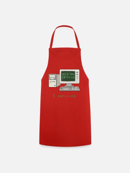 Ich habe Y2K überlebt - Kochschürze - Rot
