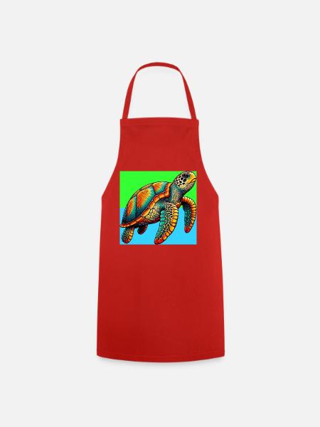 Schildkröte - Kochschürze - Rot