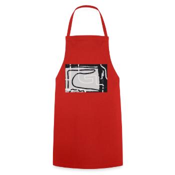 The Shape of Hesitation - Tablier de cuisine - rouge - Devant - AI Model Male 185 dark (185cm)
