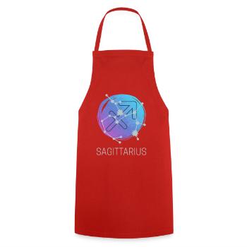 Sagittaire Sagittaire Conception du zodiaque - Tablier de cuisine - rouge - Devant - AI Model Male 185 dark (185cm)