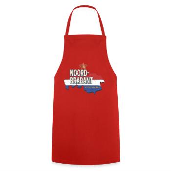 North Brabant Netherlands Retro Holland Souvenir - Cooking Apron - red - Front - AI Model Male 185 dark (185cm)