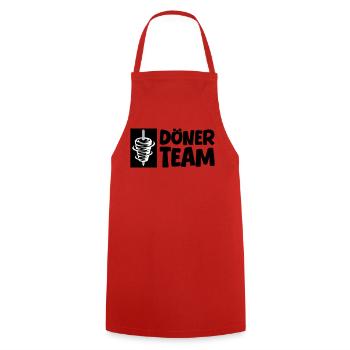 Döner Team - Kochschürze - Rot - Vorne - AI Model Male 185 dark (185cm)