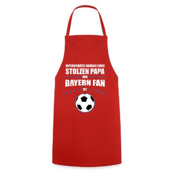 Stolzer Papa Bayern Fan Geschenk für Papa - Kochschürze - Rot - Vorne - AI Model Male 185 dark (185cm)