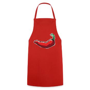 Chilli Chipotle Chili Pepper Jalapeno Hot Chili - Cooking Apron - red - Front - AI Model Male 185 dark (185cm)