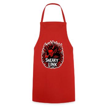 Infernal Sneaky Link - Cooking Apron - red - Front - AI Model Male 185 dark (185cm)