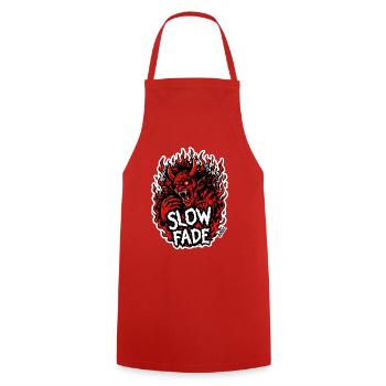 Slow Fade Demon Flame - Cooking Apron - red - Front - AI Model Male 185 dark (185cm)