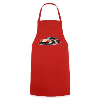 Speed-style race car graphics - Cooking Apron - red - Front - AI Model Male 185 dark (185cm)
