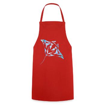 MantaRayBlue - Cooking Apron - red - Front - AI Model Male 185 dark (185cm)